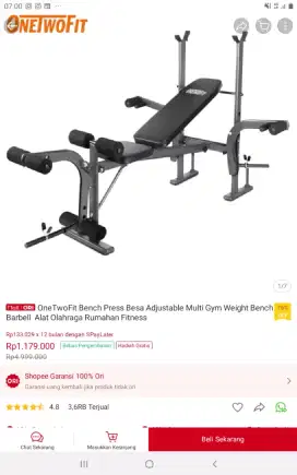 Alat gym Bench Press Jual murah 900k