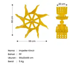 Impeller Kincir Air Aerator Premium - Efisiensi Tinggi Tambak & Kolam