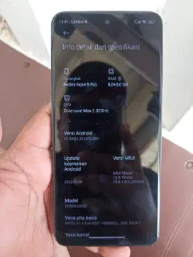 Hp xiomi redmi note 9 pro ram 8+3/128  gb