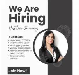 Lowongan Kerja host live Streaming