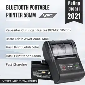 PRINTER THERMAL BLUETOOTH VSC MP-58M PRO 58mm BATERAI 2000MAH RPP02