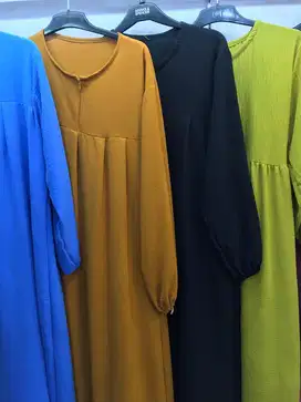 Gamis polos bahan katun