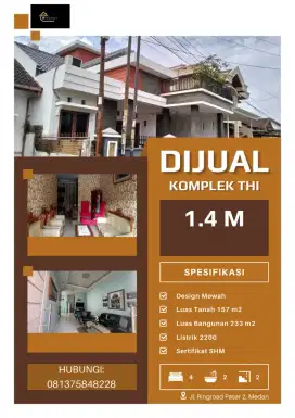 JUAL CEPAT RUMAH MEWAH ELEGANT DI DALAM KOMPLEK THI RINGROAD PASAR 2