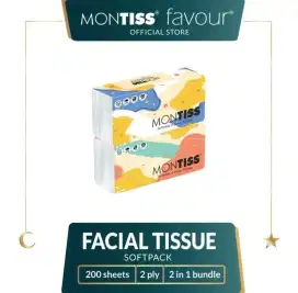 TISSUE 2 PLY 200 SHEETS MONTISS 2 IN 1