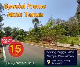 Promo Terbatas Tanah Kavling Pinggir Jalan Raya Asri