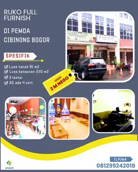 Ruko Full Furnish Di Wilayah PEMDA Cibinong Kabupaten Bogor Dan SHM