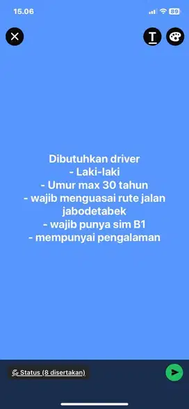 Driver dibutuhkan