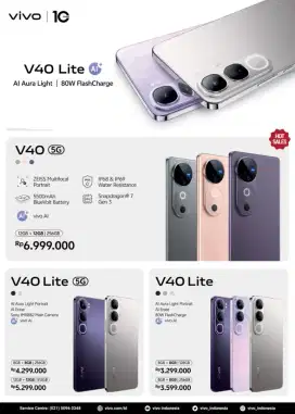 Vivo v40 lite 4G dan 5G