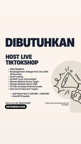 HOST LIVE JAM TANGAN SURABAYA