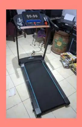 Treadmill elektrik Blue Rocky alat kesehatan OMN-767