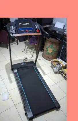 Treadmill elektrik Blue Rocky alat kesehatan OMN-767