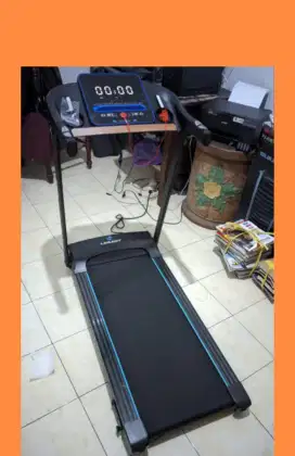 Treadmill elektrik Blue Rocky alat kesehatan OMN-767