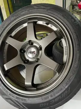 Velg TE37 lobang 5 R16 plus ban