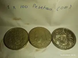 Dijual uang lama 100 peseta spanyol 1986