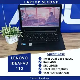 LAPTOP MURAH LENOVO IDEAPAD 110 INTEL N3060 RAM 4GB SSD 256GB