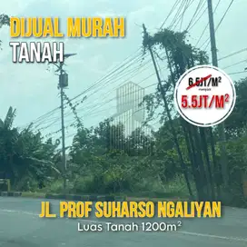 TANAH MURAH 1200m2 STRATEGIS DEPAN PIZZA HUT NGALIYAN SEMARANG