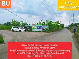 Tanah ± 8000 M keramasan Gudang pabrik pool murah palembang