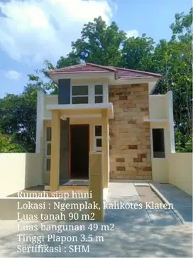 Rumah siap huni di klaten