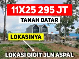 TANAH MALINO PAS DEPAN VILLA MEWAH GIGIT JALAN ASPAL TANAH DATAR 11X25