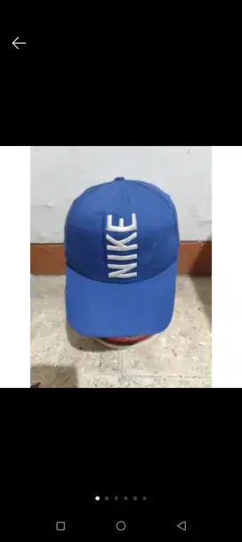 Topi Nike biru original second bekas