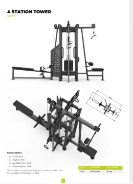 Alat Fitness 4 Station Tower import DHZ