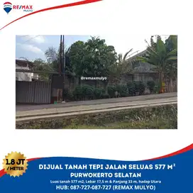 Dijual Tanah Tepi Jalan Seluas 577 m2