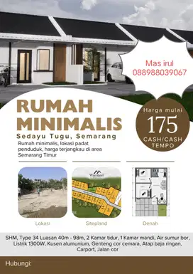 Rumah paling murah semarang Timur