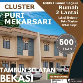 rumah 2 lantai di kota bekasi timur akses mudah harga murah