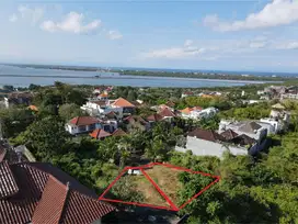 tanah view laut kawasan villa di nusa dua, dkt tol,tanah ngantong