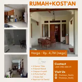 Dijual rumah dengan kost kosan di nangewer cibinong bogor