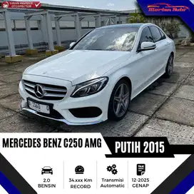 Mercedes Benz C250 2.0 Amg Line At 2015 Km 34 Ribu Record Bergaransi