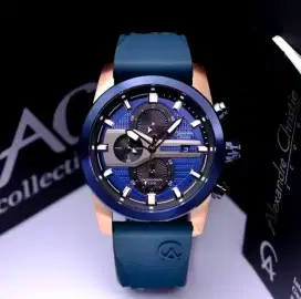 Ready!Jam tangan Alexandre Christie AC 6562 Pria Tali Karet