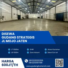 Disewakan Gudang Zona Merah Industri 3500m2 Lokasi Jaten, Karanganyar