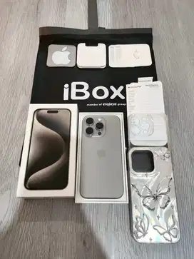 Iphone 15 pro second 128GB  Ibox original  pemakaian pribadi cewek