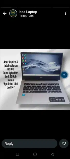 ACER Aspire 3 Mulus No Minus