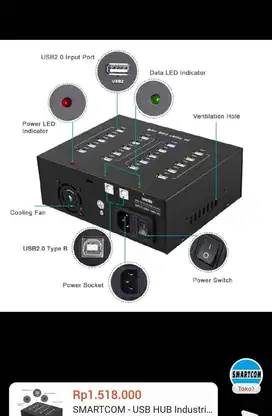 USB HUB 20 Port 2.0 SMARTCOM Industrial