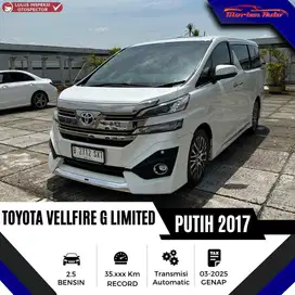 Toyota Vellfire G Limited 2.5 AT Tahun 2017 Km 35 Rb Antik Bergaransi