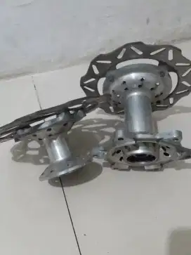 Tromol dan cakram depan belakang klx