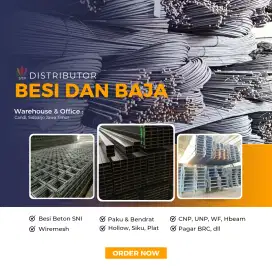 Pusat besi beton sni dan wiremesh ready stok.