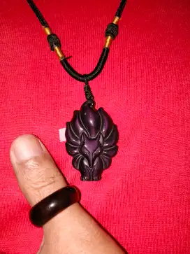 Kalung Motif Keren Bos + cincin Giok