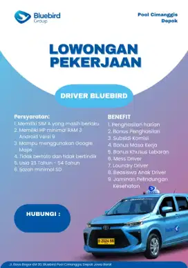 LOWONGAN KERJA DRIVER/SUPIR TAXI BLUE BIRD