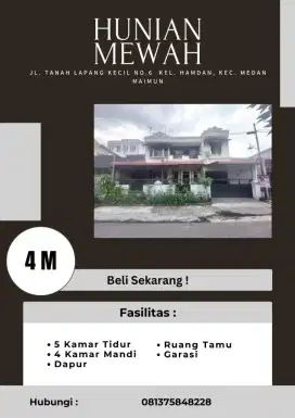 DIJUAL CEPAT RUMAH MEWAH DI KAWASAN MULTATULI AKSES JALAN BAGUS