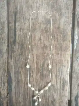 kalung perak murni mutiara