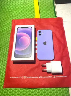 iPhone 12 128 purple iBox fulllset garansi on panjang