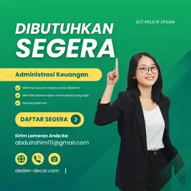 Dibutuhkan segera Admin Keuangan/finance