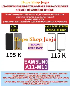 Service HP-Touchscreen-Baterai-LCD Samsung A11/M11 (sudah+pasang)