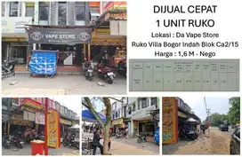 Dijual Ruko 2 lantai Villa Bogor Indah