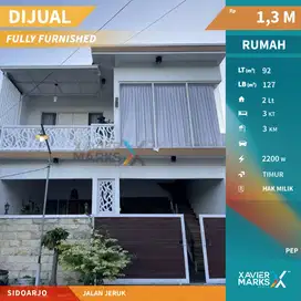 Dijual Rumah Hunian Mewah Full Furnished Di Jl Jeruk Sidoarjo(OLX308)