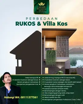 Jual Villa Kost Premium Dekat Kampus IPB View Danau