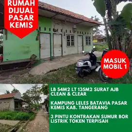 Kontrakan 3 Pintu 135m2 Pasar Kemis kampung Leles Batavia Bebas Banjir